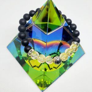 Citrine and black onyx bracelet