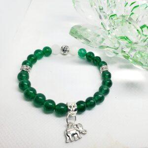 Green-white jade bracelet