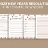 2023 New Years Resolutions Digital Download