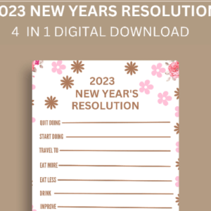 2023 New Years Resolution Digital Download